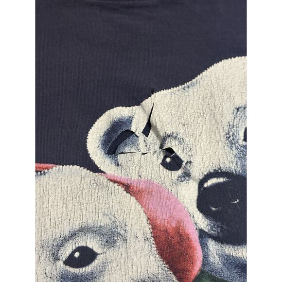 1994 Vintage Coke Coca-Cola Bear Christmas Graphic Shirt Made In USA - Men Large - Picture 4 of 16